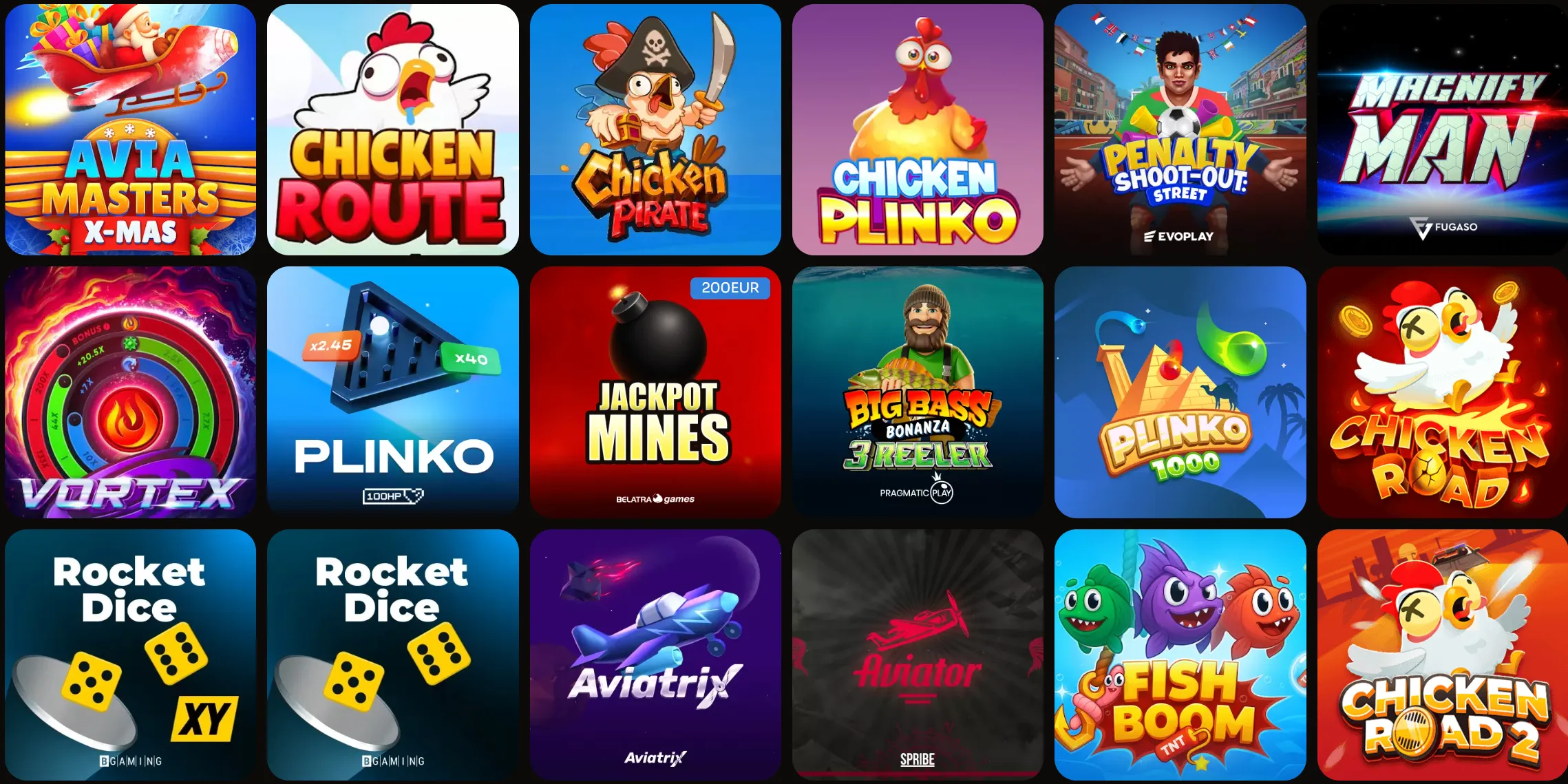 spinorhino casino instant games zoals plinko en crash